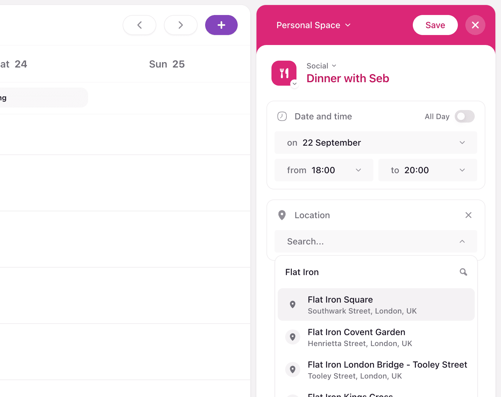 Mobile Shared Events & New Create/Edit Sidebar on Web